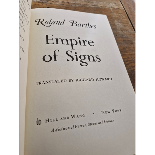 408 - Roland Barthes, Empire of Signs. First American Edition 1982