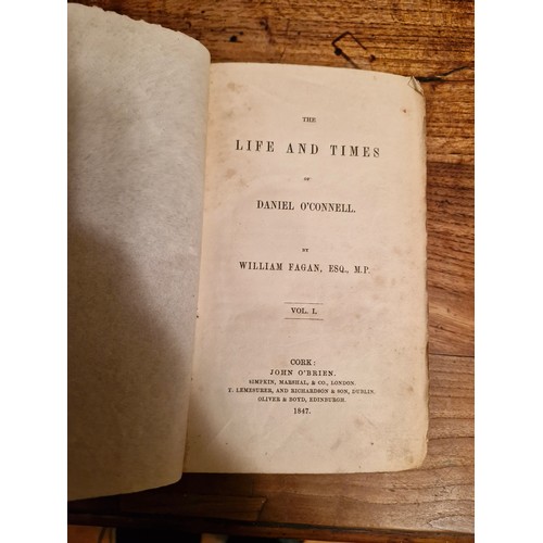 27 - The Life and Times of Daniel O' Connell William Fagan volume 1. 1847. Cork John O'Brien

book/spine ... 