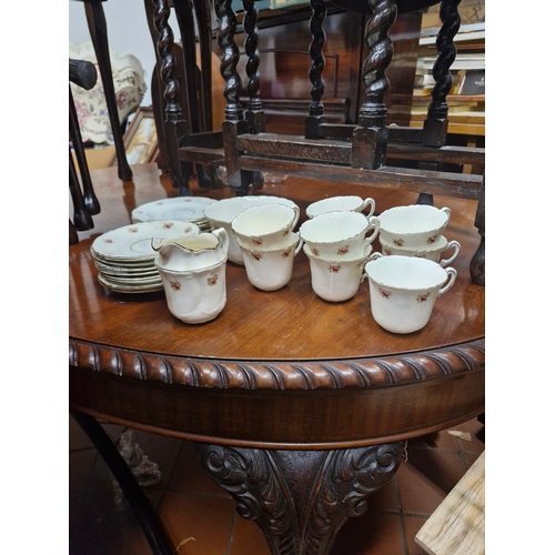 91 - China Tea set Royal Stuart cream pattern set.