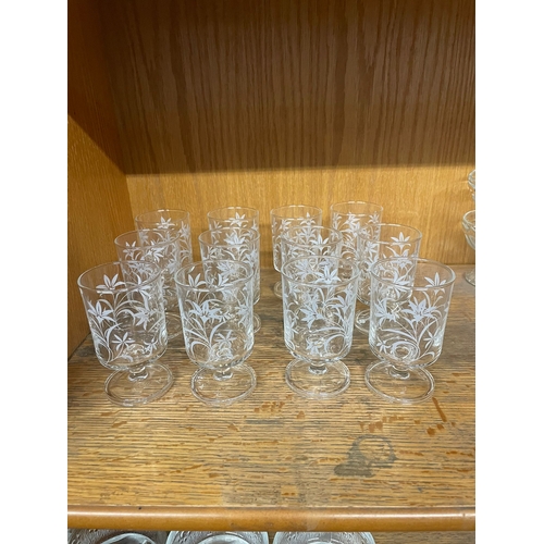 151 - A large selection of vintage glassware