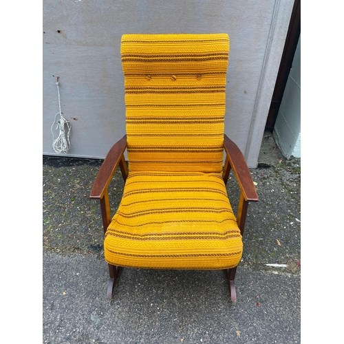 177 - A 60s 70s teak rocking chair