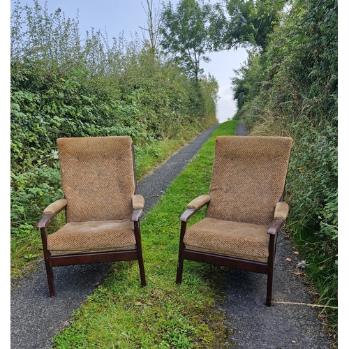 244 - Pair of mid century fire side chairs.