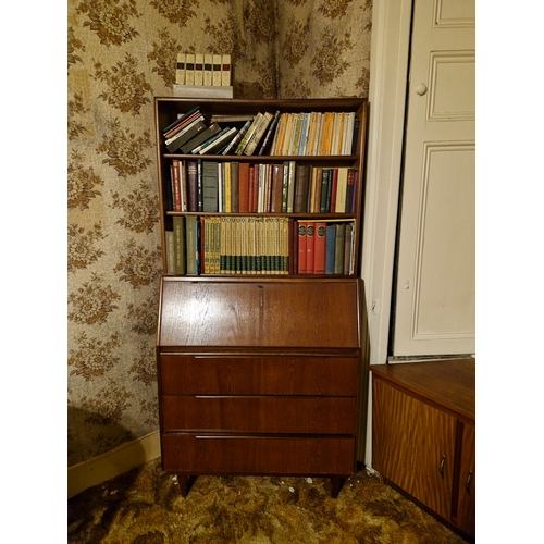 272 - A vintage 1970 bookcase and bureau