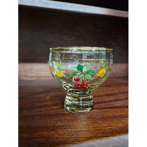 273 - Set of vintage glassware with fruit motif