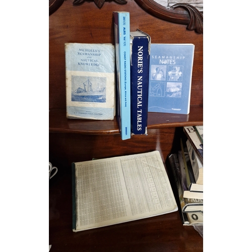 307 - A selection of naval maritime books and tables
Including Nicholls's Seamanship and Nautical Knowledg... 