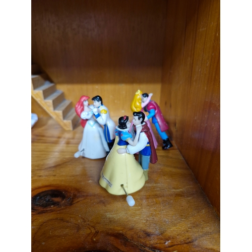 333 - 1990s Disney Princess wind up toys x3 (one damaged)