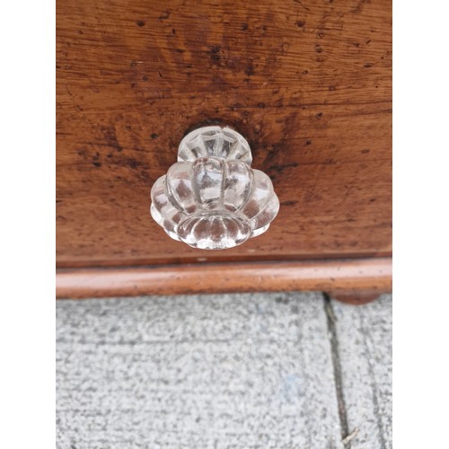 302 - A victorian mahogany sideboard with original glass nobs