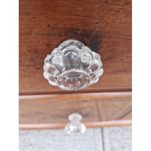 302 - A victorian mahogany sideboard with original glass nobs