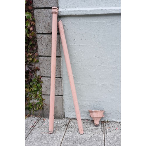 201 - a cast iron hopper and cast iron guttering.