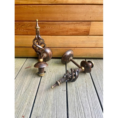 374 - A pair of candlestick wall sconces