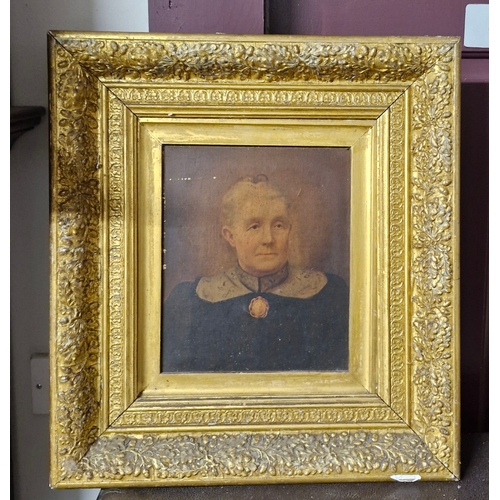 403 - Early 1900s oleograph in a gilted frame.