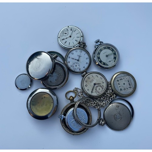 63 - Lot of pocket watches and accessories for repair