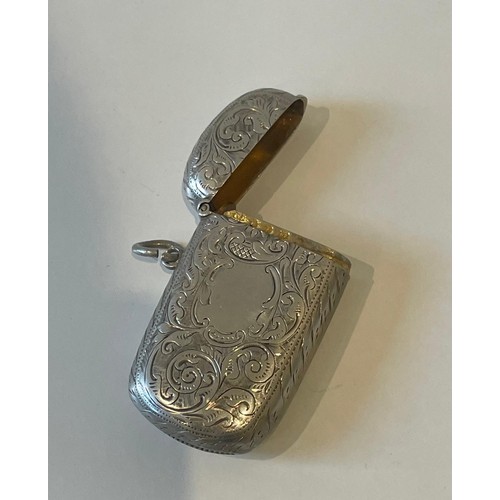 13 - Vintage Sterling Silver Vesta Case, 29g
G Loveridge and Co. 1899