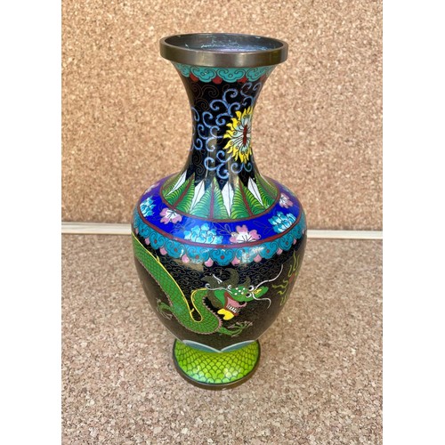 57 - Brass and Copper Cloisonne vase