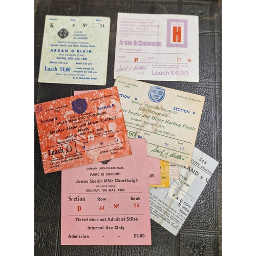 209 - A collection of GAA All Ireland Hurling and Football final tickets plus others