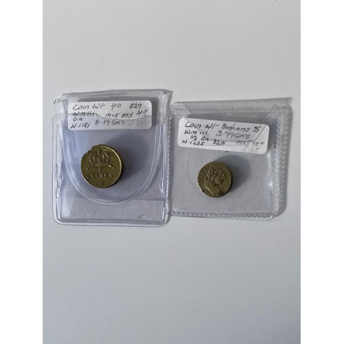 77 - Two coin weights