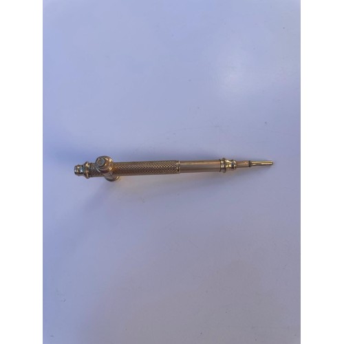 29 - Antique gold plated novelty retractable pencil