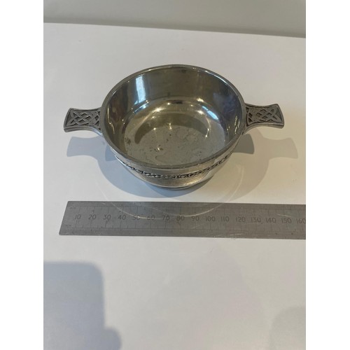 14 - Vintage Pewter Scottish Bowl