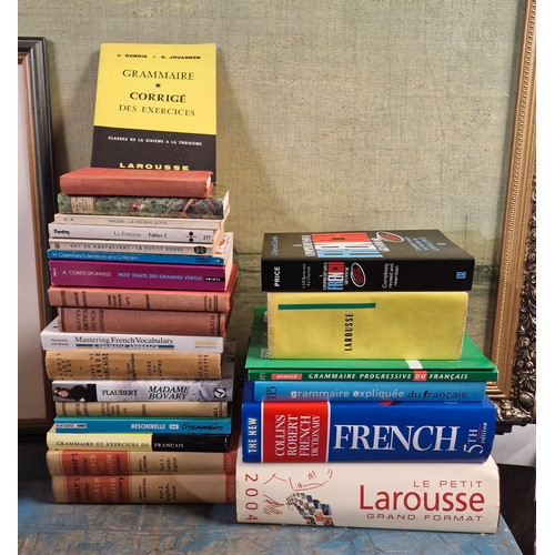 186 - Large selection of French interest- literature, dictionaries etc.