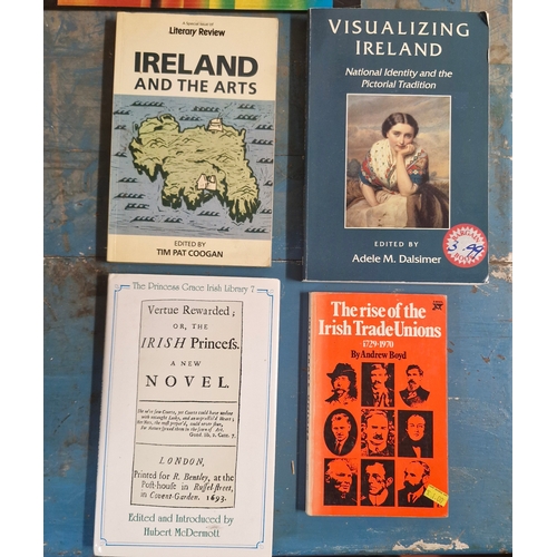 36 - A selection of 4 books of Irish interest to include Ireland and the Arts by Tim Pat Coogan, Visualis... 