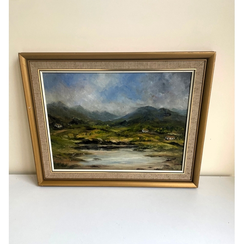 32 - Oil painting of a Donegal scene by Margaret McWhirter 49cm width