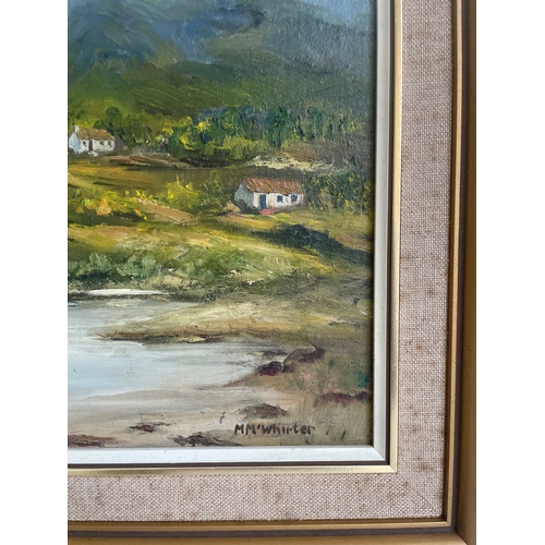 32 - Oil painting of a Donegal scene by Margaret McWhirter 49cm width