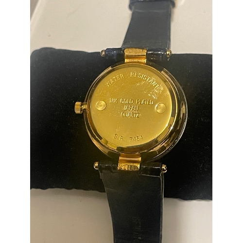 48 - Ladies Sonica LP 18 carat gold plated wrist watch