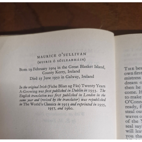 106 - Twenty Years A-Growing by Maurice O' Sullivan 1953 reprint / translation.