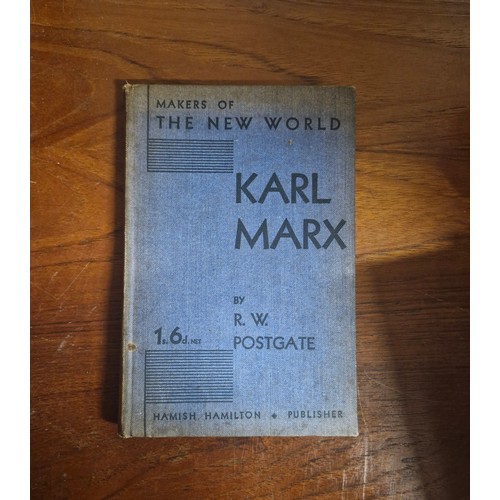 112 - Makers of the New World. Karl Marx. R W Postgate. inscribed 1933.