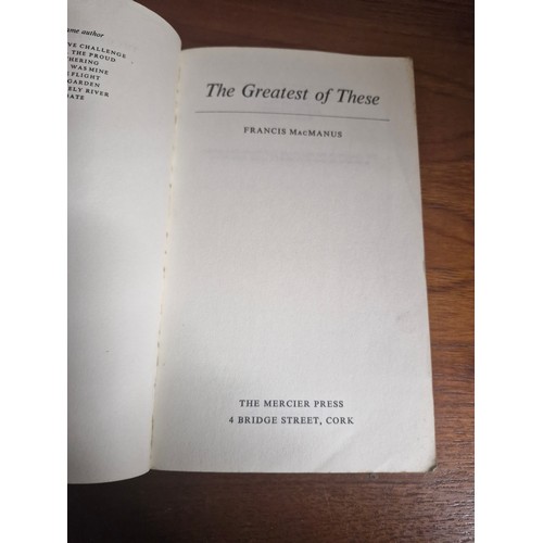 123 - The Greatest of These by Francis McManus  -  A Mercier Paperback. 1969 print