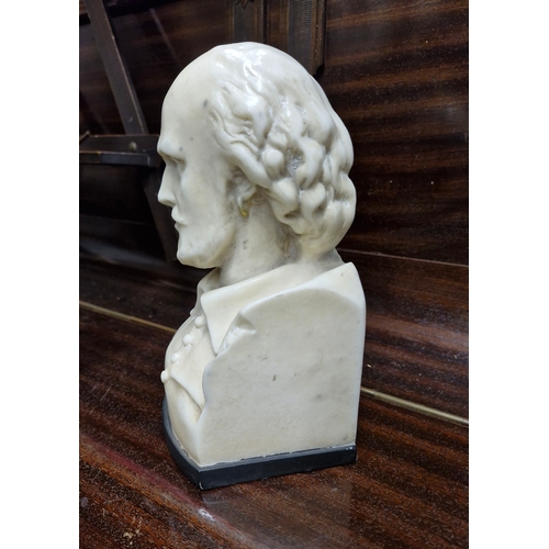 10 - An attractive Shakespeare bust.. 8 inches, resin.