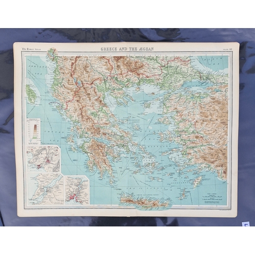 46 - The Times Atlas. Greece and Agean sea.