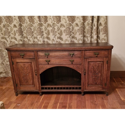 53 - Oak Edwardian side board