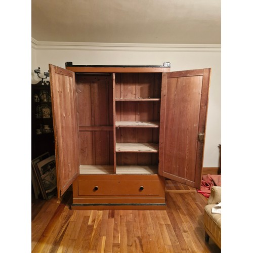 119 - Late Victorian Pine Dresser -
dimensions approx; H 7ft8inches, W 4ft 3inches D 1ft 6inches.