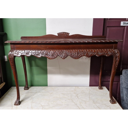 161 - A chippendale style mahogany hall table