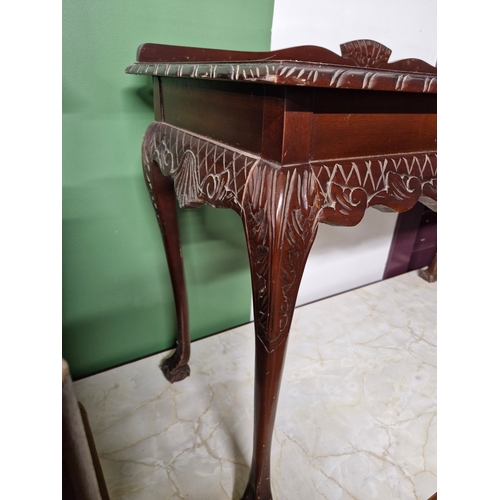 161 - A chippendale style mahogany hall table