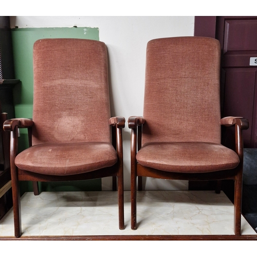 164 - A pair of mid century fireside chairs