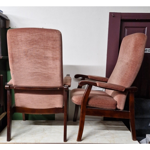 164 - A pair of mid century fireside chairs