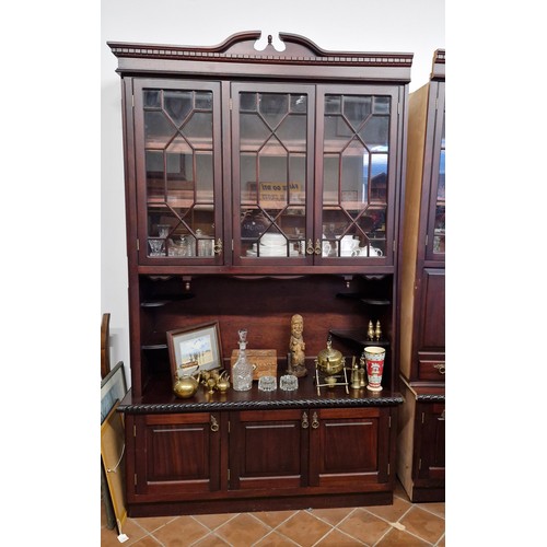 221 - two large display cabinets.