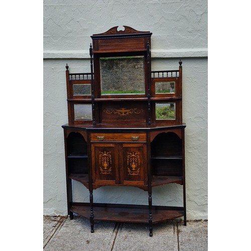 27 - An Edwardian rosewood chiffonier.