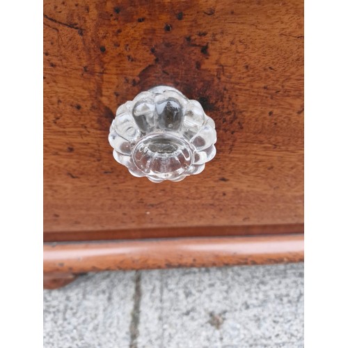105 - A Victorian mahogany sideboard with original glass nobs