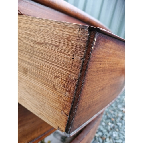 4 - Victorian mahogany bow-fronted 2+3 chest of drawers.