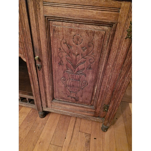 14 - Edwardian oak side board.