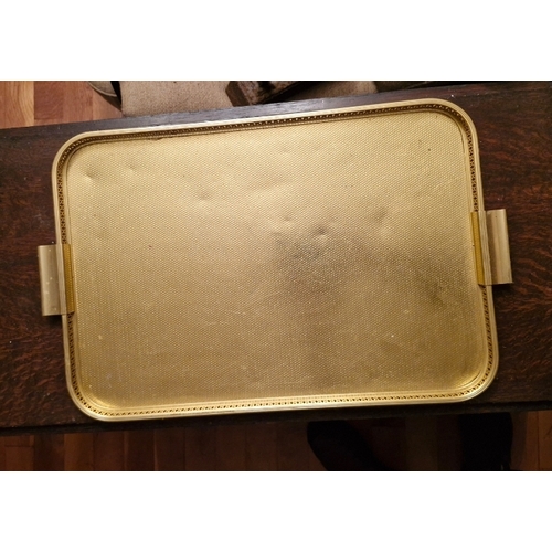 290 - A contemporary brass serving tray