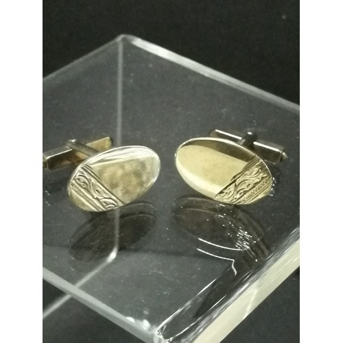 28 - A pair of Sterling silver cufflinks