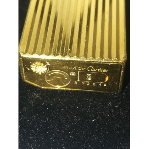 135 - Cartier Gold Plated Lighter
Model No. A72814, Must De Cartier