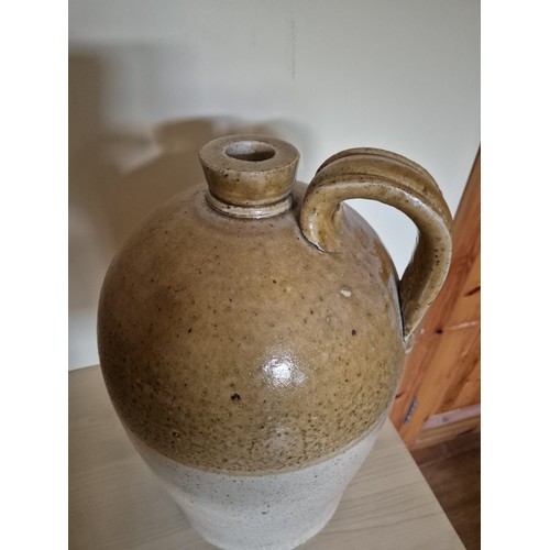 166 - Large stoneware flagon, no chips or cracks.