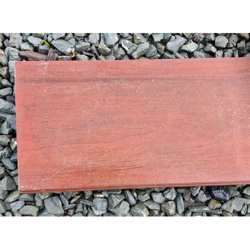 205 - Large mahogany bar counter top.