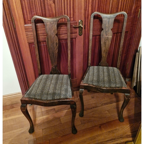 85 - Two Victorian fiddle back chairs