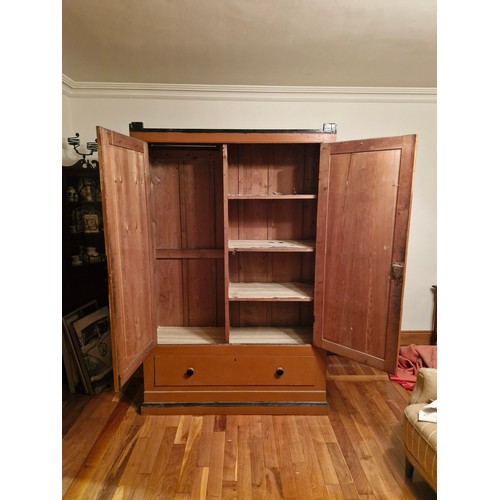 148 - Late Victorian Pine Dresser -
dimensions approx; H 7ft8inches, W 4ft 3inches D 1ft 6inches.